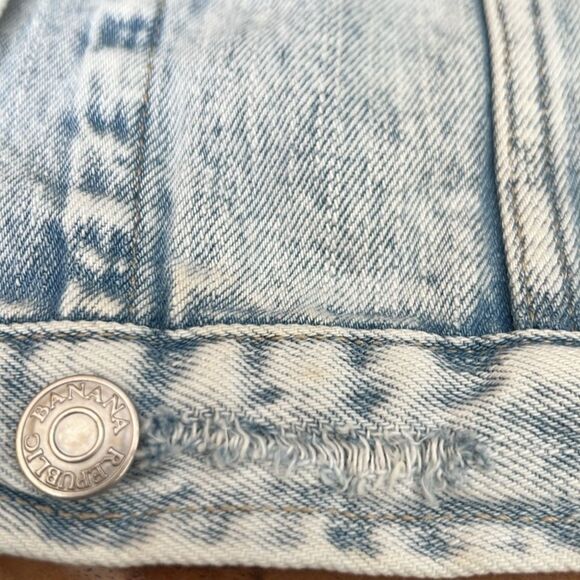 Banana Republic Jeans Jacket oversized light wash M - Picture 9 of 11